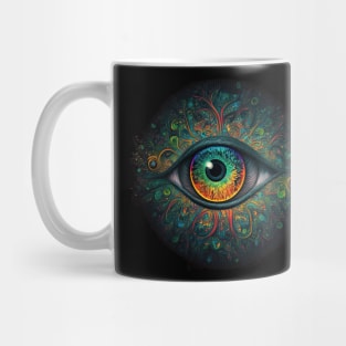 Psychedelic all seeing eye v2 round Mug